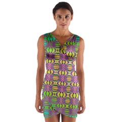 Unidentified  Flying Wrap Front Bodycon Dress
