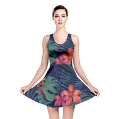 Colorful Flowers Reversible Skater Dress by HWDesign