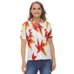 Abstract-b 001 Women s Short Sleeve Double Pocket Shirt