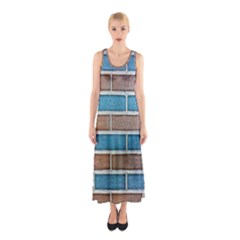 Brick-wall Sleeveless Maxi Dress by nate14shop