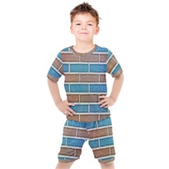 Brick-wall Kids  Tee And Shorts Set by nate14shop