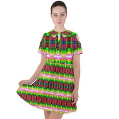 Extra Terrestrial Short Sleeve Shoulder Cut Out Dress  by Thespacecampers