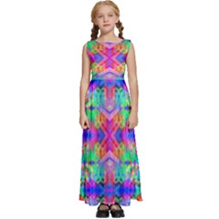 Deep Space 444 Kids  Satin Sleeveless Maxi Dress