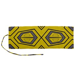 Abstract Pattern Geometric Backgrounds Roll Up Canvas Pencil Holder (m) by Eskimos