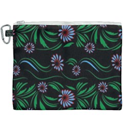 Folk Flowers Print Floral Pattern Ethnic Art Canvas Cosmetic Bag (xxxl) by Eskimos