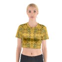 Folk flowers print Floral pattern Ethnic art Cotton Crop Top View1