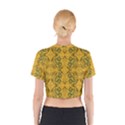 Folk flowers print Floral pattern Ethnic art Cotton Crop Top View2