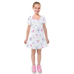 Background-a 007 Kids  Short Sleeve Velvet Dress by nate14shop
