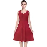 Fabric-b 002 V-Neck Midi Sleeveless Dress 