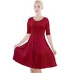 Fabric-b 002 Quarter Sleeve A-Line Dress