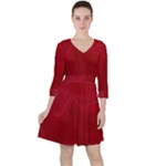 Fabric-b 002 Quarter Sleeve Ruffle Waist Dress