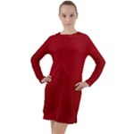 Fabric-b 002 Long Sleeve Hoodie Dress