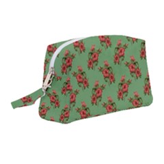 Flowers-b 002 Wristlet Pouch Bag (medium)