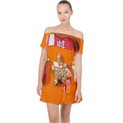 Gingerbread-4718553 Off Shoulder Chiffon Dress by nate14shop