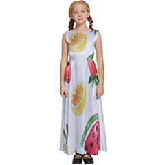 Hd-wallpaper-b 012 Kids  Satin Sleeveless Maxi Dress by nate14shop