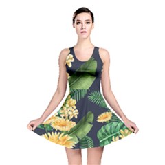 Sea Of Yellow Flowers Reversible Skater Dress by HWDesign