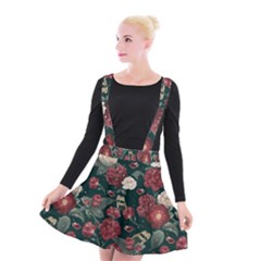 Magic Of Roses Suspender Skater Skirt by HWDesign