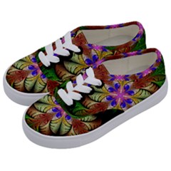 Fractal-abstract-flower-floral- -- Kids  Classic Low Top Sneakers