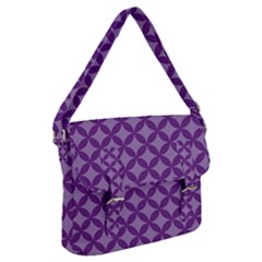 Purple-background Buckle Messenger Bag by nate14shop