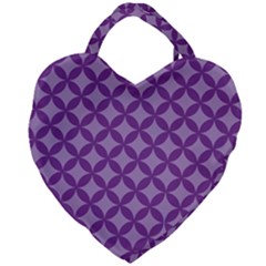 Purple-background Giant Heart Shaped Tote by nate14shop