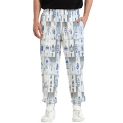 Puzzle Men s Elastic Waist Pants by nate14shop