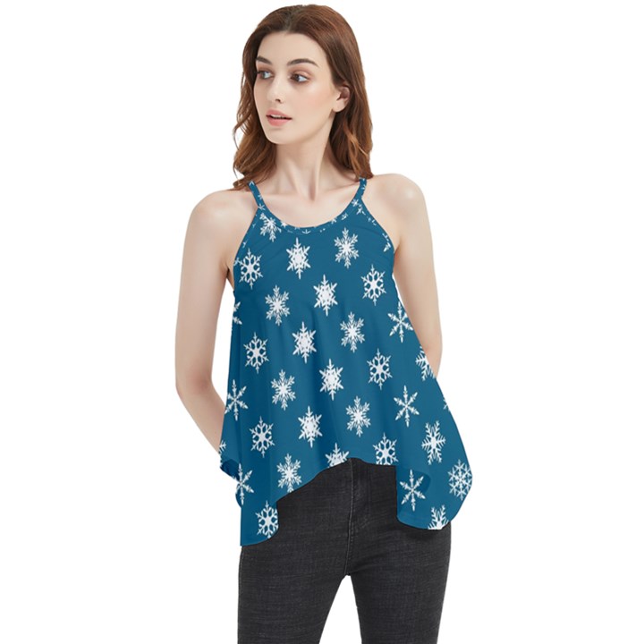 Snowflakes 001 Flowy Camisole Tank Top
