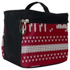 Christmas-seamless-knitted-pattern-background 001 Make Up Travel Bag (big) by nate14shop