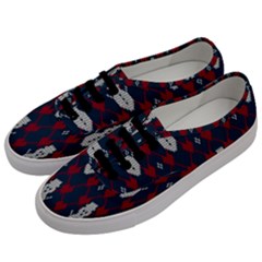 Christmas-seamless-knitted-pattern-background 004 Men s Classic Low Top Sneakers by nate14shop