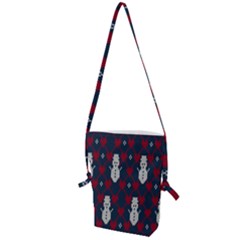 Christmas-seamless-knitted-pattern-background 004 Folding Shoulder Bag by nate14shop