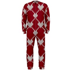 Christmas-seamless-knitted-pattern-background Onepiece Jumpsuit (men) by nate14shop