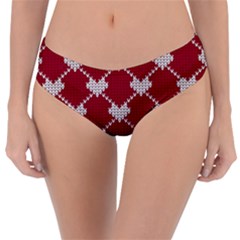 Christmas-seamless-knitted-pattern-background Reversible Classic Bikini Bottoms by nate14shop