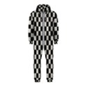 Large Black and White Watercolored Checkerboard Chess Hooded Jumpsuit (Kids) View1