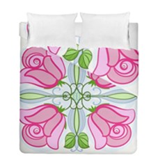 Figure Roses Flowers-ornament Duvet Cover Double Side (full/ Double Size) by Jancukart