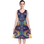 Phronesis-awareness-philosophy V-Neck Midi Sleeveless Dress 