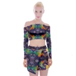 Phronesis-awareness-philosophy Off Shoulder Top with Mini Skirt Set