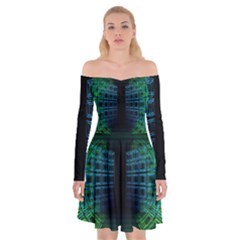 Technology-artificial-intelligence Off Shoulder Skater Dress by Jancukart