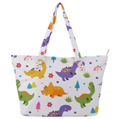 Dinosaurs-seamless-pattern-kids 003 Full Print Shoulder Bag