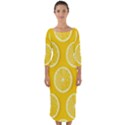 Lemon-fruits-slice-seamless-pattern Quarter Sleeve Midi Bodycon Dress View1