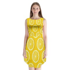 Lemon-fruits-slice-seamless-pattern Sleeveless Chiffon Dress   by nate14shop