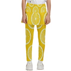 Lemon-fruits-slice-seamless-pattern Kids  Skirted Pants by nate14shop