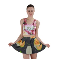 Melon-whole-slice-seamless-pattern Mini Skirt by nate14shop