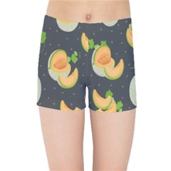 Melon-whole-slice-seamless-pattern Kids  Sports Shorts by nate14shop