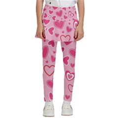Scattered-love-cherry-blossom-background-seamless-pattern Kids  Skirted Pants by nate14shop