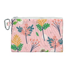 Seamless-floral-pattern 001 Canvas Cosmetic Bag (large) by nate14shop