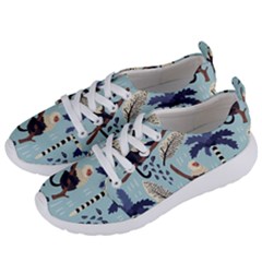 Tropical-leaves-seamless-pattern-with-monkey Women s Lightweight Sports Shoes by nate14shop