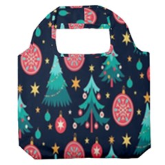 Hand-drawn-flat-christmas-pattern Premium Foldable Grocery Recycle Bag by nate14shop