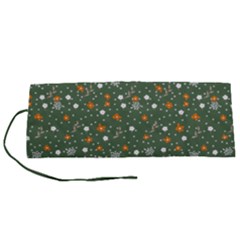 Pattern Seamless Floral Leaf Roll Up Canvas Pencil Holder (s) by flowerland