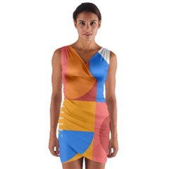 Geometric Series  Wrap Front Bodycon Dress by Sobalvarro
