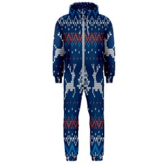 Knitted-christmas-pattern 001 Hooded Jumpsuit (men) by nate14shop