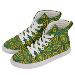 Abstract Pattern Geometric Backgrounds Men s Hi-top Skate Sneakers by Eskimos